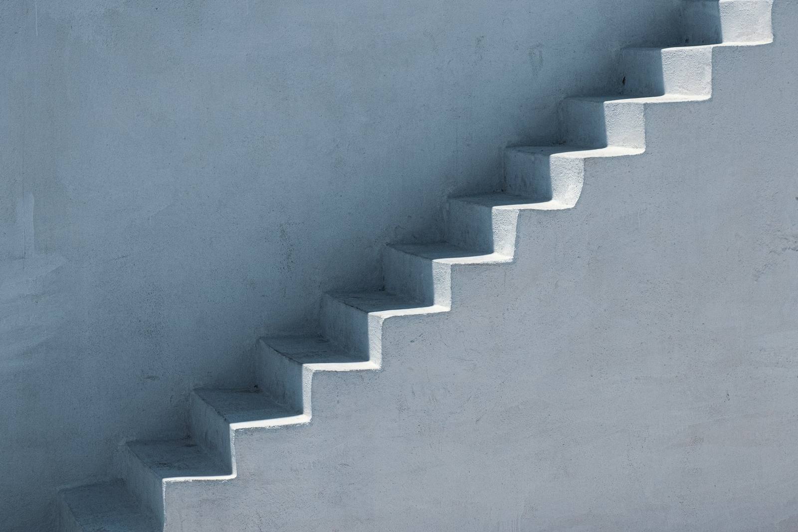 Stimmungsbild: gekalkte Treppe